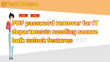 PDF password remover for IT departments needing secure bulk unlock features