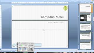 options and context menu