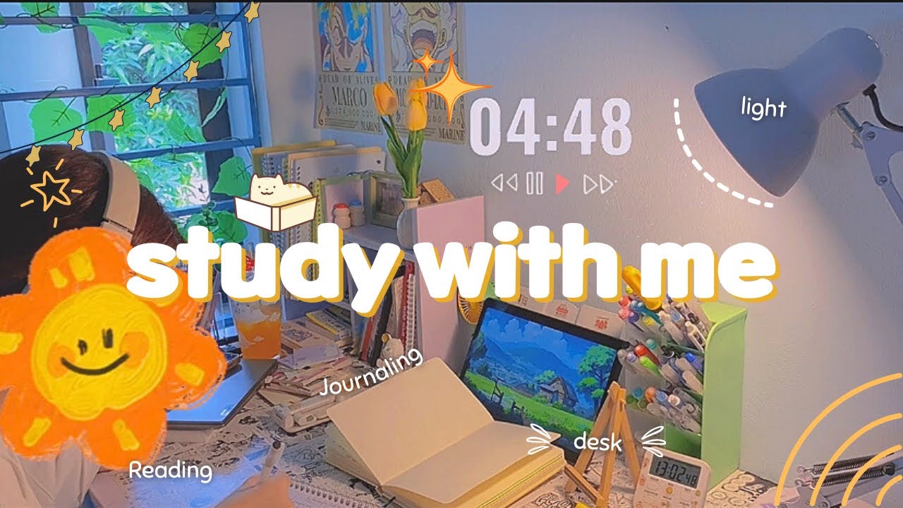 TẬP TRUNG HỌC CÙNG MÌNH⏱️💌//2025🐟STUDY WITH ME📚pomodoro📔piano 1hour