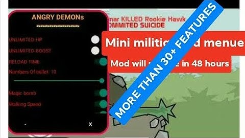 Mini militia version 5.3.4 advance mod by angry demons(more than 30+features)