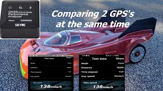 SkyRc GNSS GPS speed test on 4s