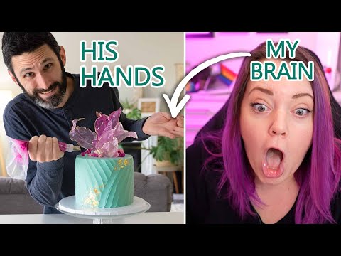 REMOTE CONTROLLING my Husband to Decorate a CAKE!