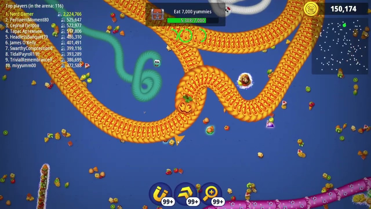 🐍WORMSZONE.IO | Giant Slither Snake TOP 01 / Epic Worms Zone Best Gameplay!