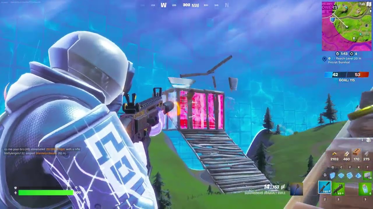 Suppressed Assault Rifle Gameplay Fortnite