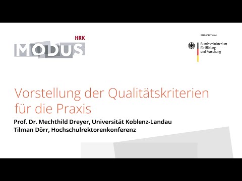Vortrag: Vorstellung der Qualitätskriterien für die Praxis