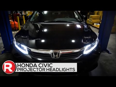 Spec-D Projector Headlights Honda Civic & Si Coupe (12-13) Sedan (12-15) LED DRL DIY/Review/Install