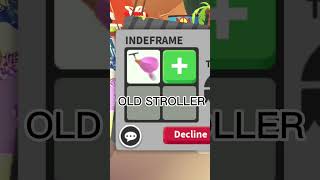 old stroller VS neon skateboard - adopt me ROBLOX #shorts