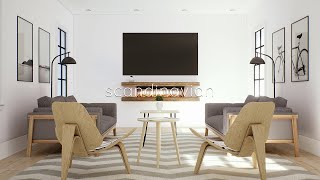 UE4 Archviz - Scandinavian Living room Design B-Roll screenshot 5