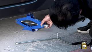 Cric Losange Carpoint 0613003 Avec Cliquet - Capacité 1500 Kg, Hauteur 104-385 Mm - 6