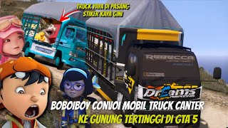 Boboiboy Convoy Truck canter with friends to the highest mountain in gta 5 - Gta 5 #part6 screenshot 5