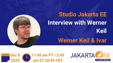Studio Jakarta EE - Interview with Werner Keil | JakartaOne Livestream 2020