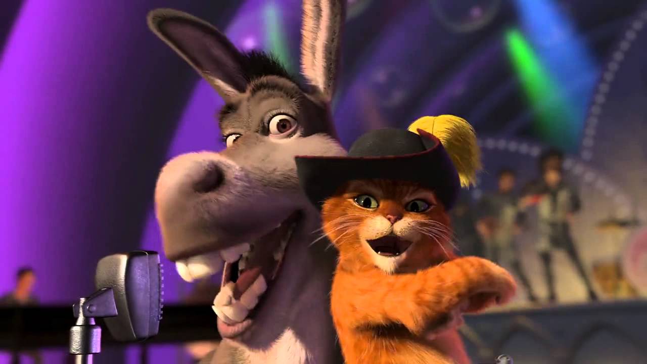 Donkey and Puss in Boots - Livin' La Vida Loca - YouTube