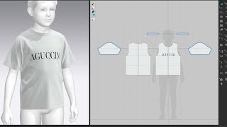 Drafting Children T-Shirt, Marvelous Designer, Clo
