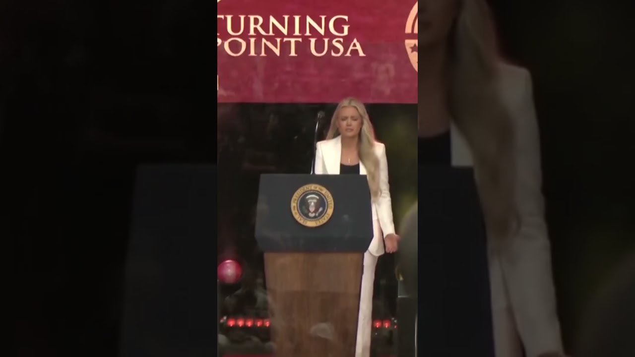 EMOTIONAL President Trump Erika Kirk Embrace On Stage Charlie Memorial Concludes AC1E