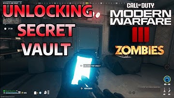 MW3 ZOMBIES HOW TO UNLOCK SECRET VAULT EASTER EGG