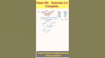 Class 9th maths exercise 2.4 #lawsofexponents #fbise_exams #shorts #improvements