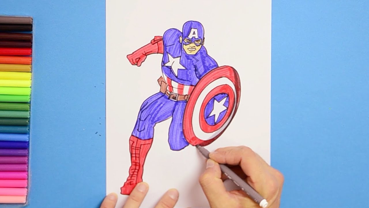 Chris Evans Captain America original art  The artwork of Brad Thingvold