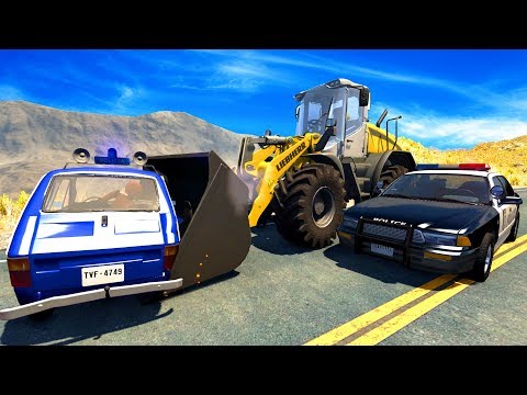 crazy-police-chases-and-take-downs-vs-huge-vehicles!---beamng-drive-crash-test-compilation-gameplay!