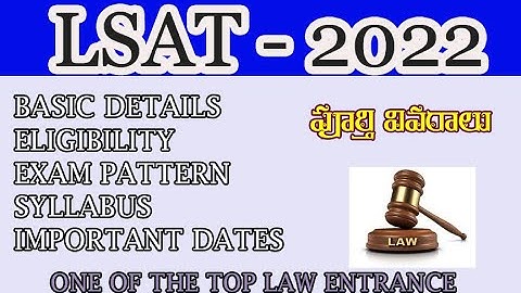 LSAT -2022 | FULL DETAILS | BY KRISHNA