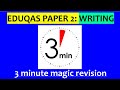 3 minute magic revision  paper 2 writing eduqas gcse english language