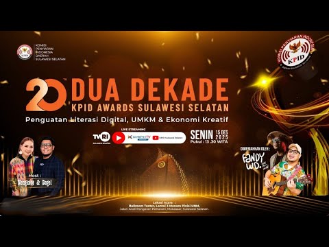 🔴Live Dua Dekade KPID Awards Sulawesi Selatan 2025 - TVRI Sulawesi Selatan