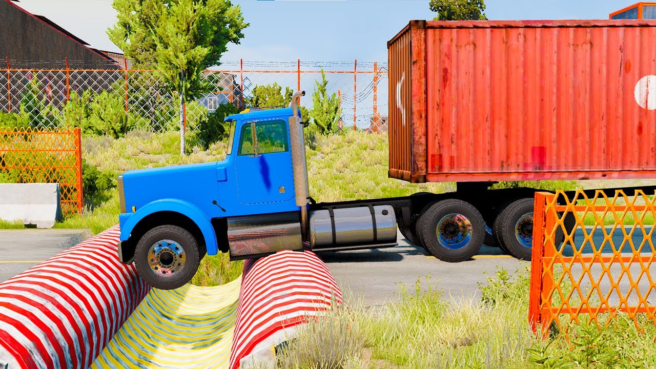 Cars vs Upside Down Speed Bumps #7 | BeamNG.DRIVE | BeamNG AMG