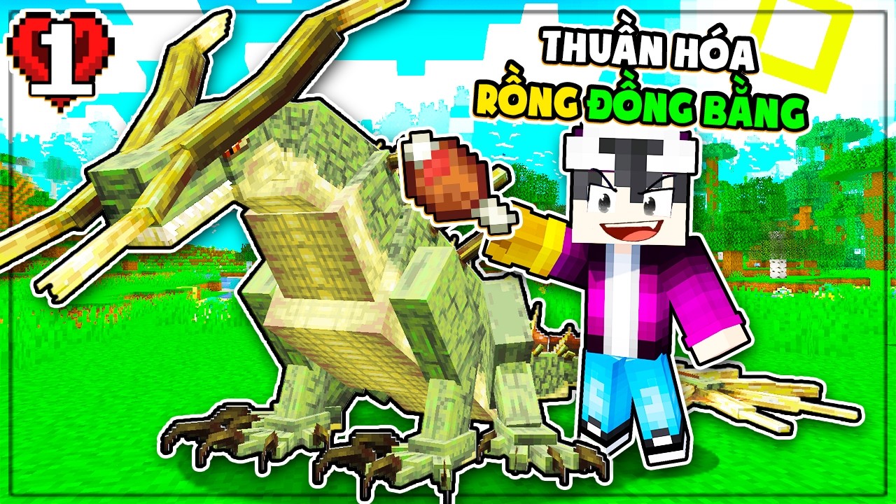 THUẦN HÓA RỒNG ĐẦU TIÊN! | Minecraft Vương Quốc Rồng #1