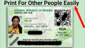 How To Print NIN Plastic ID Card For Other People 2025