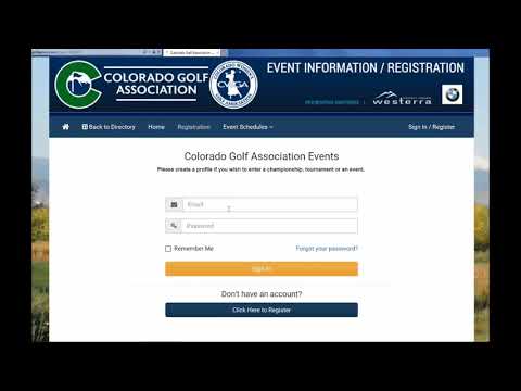 How to Create Your Profile in UTM (Golf Genius) to Register for CGA Events