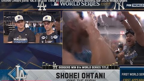Shohei Ohtani joins 'MLB on Fox' crew to discuss Dodgers winning the 2024 World Series