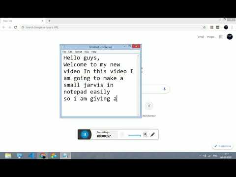 How to make a small jarvis in notepad easily in just 5 minutes!!!