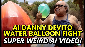 AI Danny DeVito and Water Balloons, an AI video
