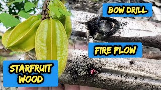Make a Fire Using Hardwood by the Fire Plow and Bow Drill method