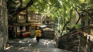 A Scorching Summer Under the Trees | Everyday Life in Old Chongqing, China | 4K Walk