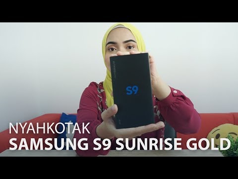 Nyahkotak : Samsung Galaxy S9 Sunrise Gold