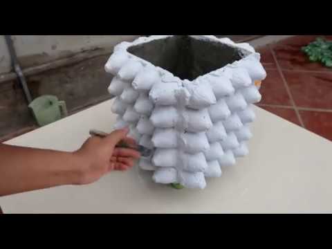 Membuat Pot  Bunga  dari limbah bekas tempat telur YouTube