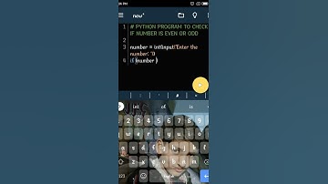 Python program to check if a number is even or odd. #python #pythonprogram #even&odd