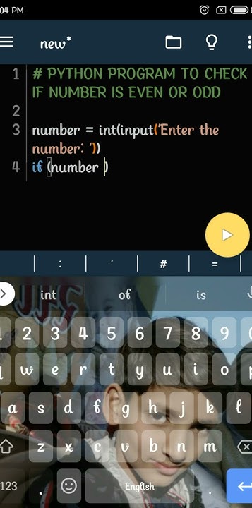 Python program to check if a number is even or odd. #python # ...
