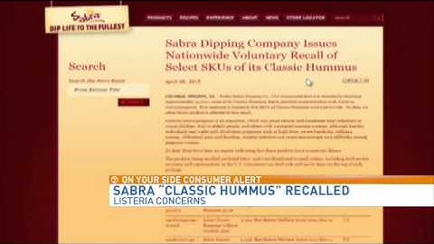 Sabra recalls 30,000 cases of hummus over listeria concerns