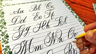 How to write cursive calligraphy letters from A to Z capital and small letters for beginners