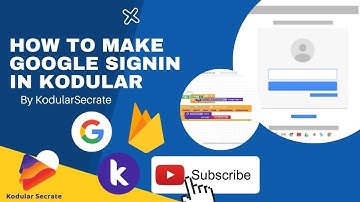 How to Make Google Sign in Kodular | By KodularSecrate