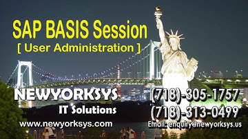 SAP BASIS - User Administration - Online Training Session - Newyorksys