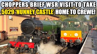 5029 'Nunney Castle' leaves West Somerset Railway with a PAIR OF CHOPPERS | 20096 + 20107 \& LSWR T3!