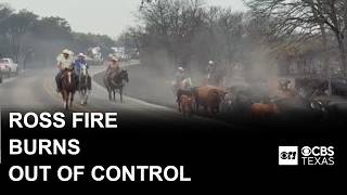 Ross Fire burns out of control as flames threaten homes west of Metroplex