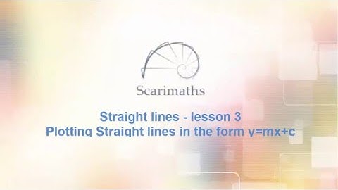 Straight lines   Lesson 3   Plotting graphs