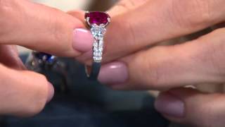Epiphany Diamonique & Simulated Gemstone 3-Stone Ring with Jennifer Coffey
