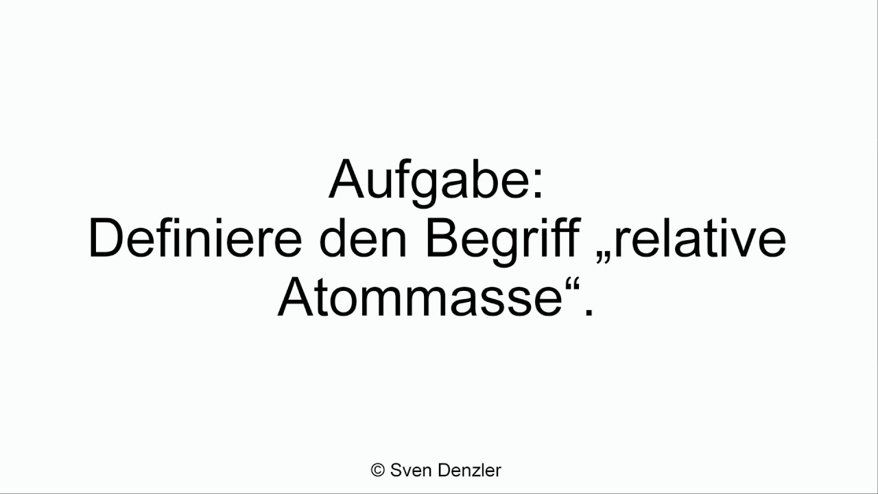 relative Atommasse