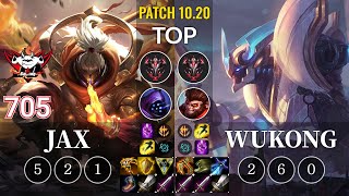 JDG 705 Jax vs Wukong Top - KR Patch 10.20