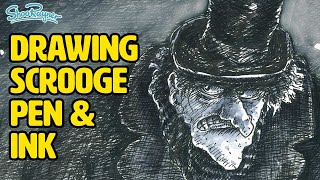 Watch me draw Scrooge from A Christmas Carol by Charles Dickens