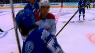 Dale Weise gets up and personal with Glenn Healy - Game 1